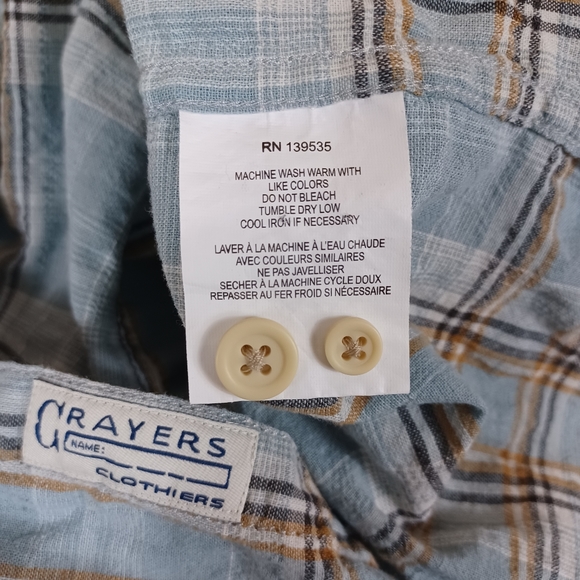Grayers clothiers long sleeve shirt Sz XL - Picture 5 of 5